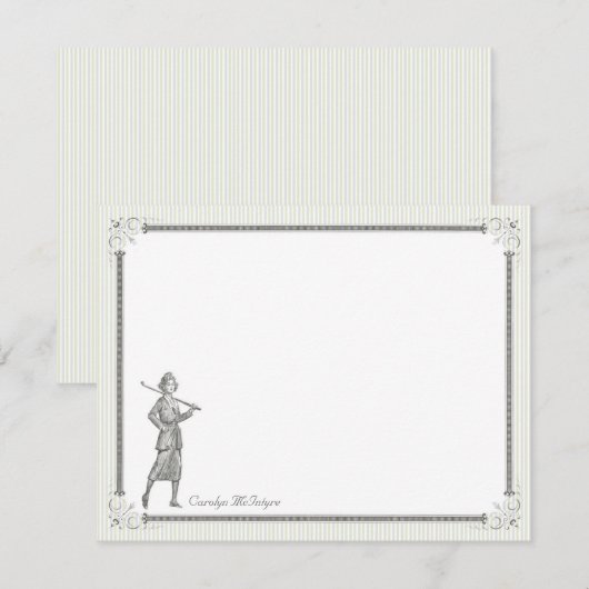  Golf-kaarten voor gepersonaliseerde flatpanels -  Notitiekaartje (Voorkant / Achterkant)