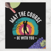 Golf kan je volgen met een wijnontwerp wijn etiket (Enkel label)