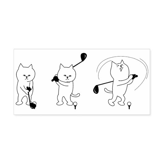 golf kat kunst stempel (Afrduk)