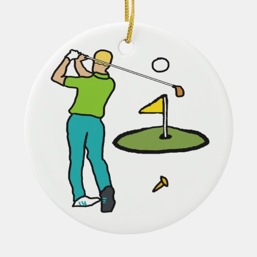Golf Keramisch Ornament (Voorkant)