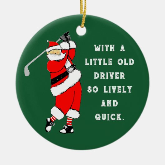 Golf Kerst Collectie Keramisch Ornament (Voorkant)