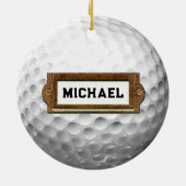 Golf Kerst Collectie Keramisch Ornament (Achterkant)