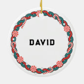 Golf Kerst Collectie Keramisch Ornament (Achterkant)
