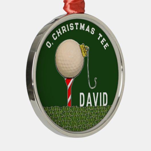 Golf Kerst Collectie Metalen Ornament (Rechts)