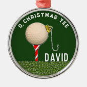 Golf Kerst Collectie Metalen Ornament (Voorkant)