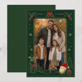 Golf Kerst Familie Foto Kaart Frame (Voorkant / Achterkant)