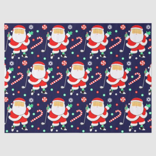 Golf Kerst Geschenk Tissuepapier (Voorkant)