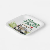 Golf Kerst Golfkar Papieren Bordje (Gebogen)