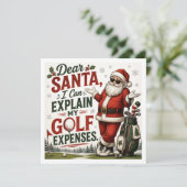 Golf Kerst Grappige uitspraak voor Golfer (Staand voorkant)