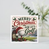 Golf Kerst Grappige uitspraak voor Golfer (Staand voorkant)