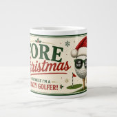 Golf Kerst Grappige uitspraak voor Golfer Grote Koffiekop (Voorkant)