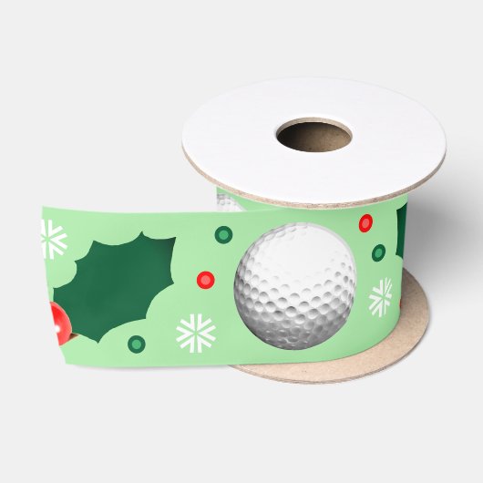 Golf Kerst Holiday Cadeau Satijnen Lint (Spoel)