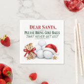 Golf Kerst Holiday Golf Bal Papieren Servetten (Insitu)