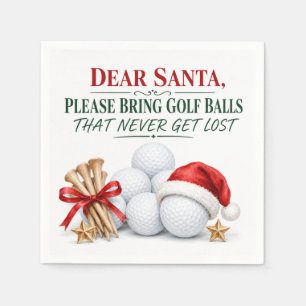 Golf Kerst Holiday Golf Bal Papieren Servetten 
