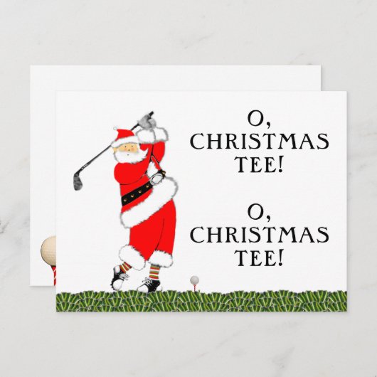 Golf Kerst Kaart (Voorkant / Achterkant)