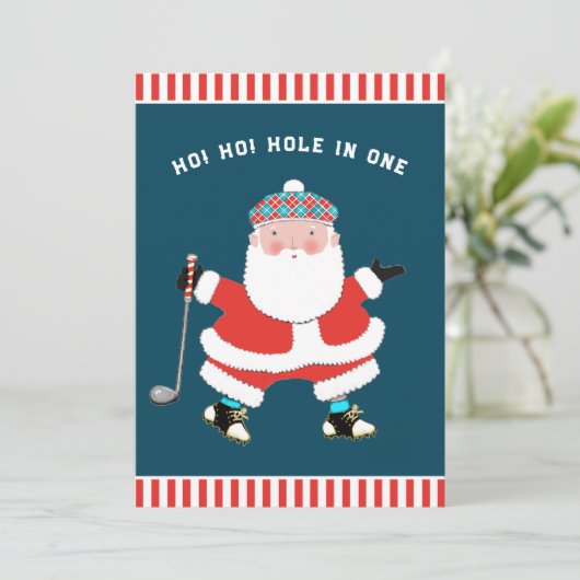 Golf Kerst Kaarten (Staand voorkant)