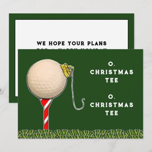 Golf Kerst Kaarten (Voorkant / Achterkant)