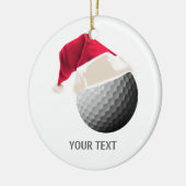 golf kerst keramisch ornament (Links)