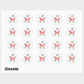 Golf Kerst Klassieker Ronde Sticker (Vel)