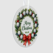 Golf Kerst Krans Ornament (voorkant)