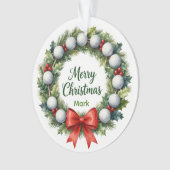 Golf Kerst Krans Ornament (voorkant)