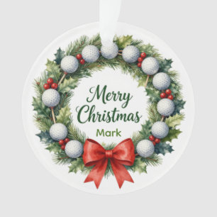 Golf Kerst Krans  Ornament