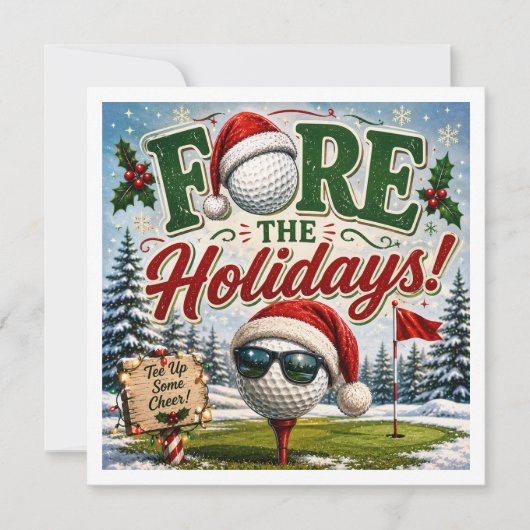 Golf Kerst Moppertje voor Golfer (Voorkant)