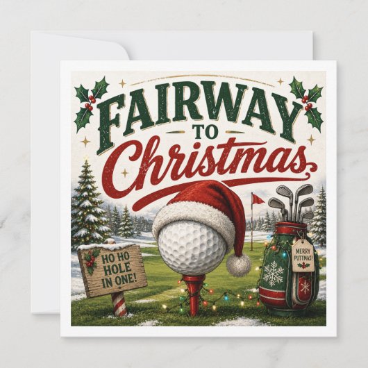 Golf Kerst Moppertje voor Golfer (Voorkant)