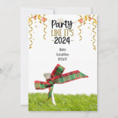 Golf Kerst & Nieuwjaar feest Kaart (Voorkant)