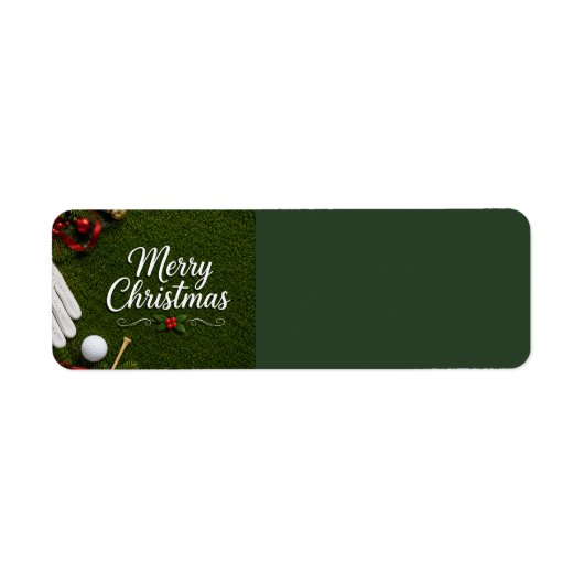 Golf Kerst op putting green Etiket (Voorkant)