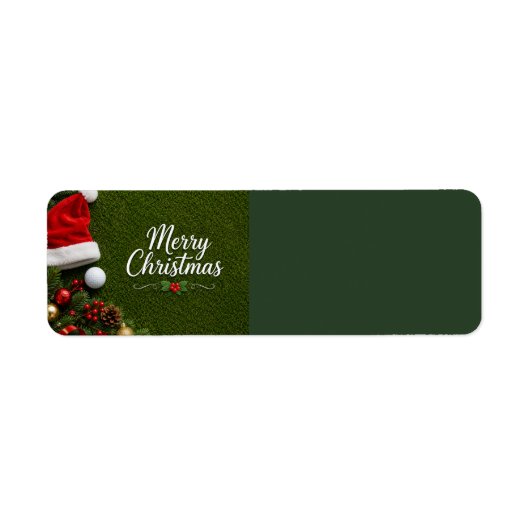 Golf Kerst op putting green Etiket (Voorkant)