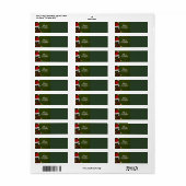 Golf Kerst op putting green Etiket (Full Sheet)