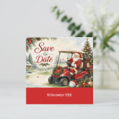 Golf Kerst Par tee feest met Sinterklaas Save The Date (Staand voorkant)
