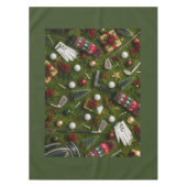 Golf Kerst Plat Liggen op Putting Green Tafelkleed (Voorkant)