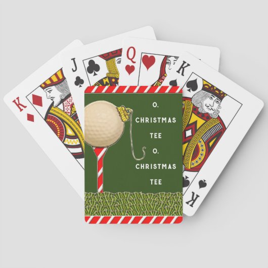 Golf Kerst Sock Stuffer Speelkaarten (Achterkant)