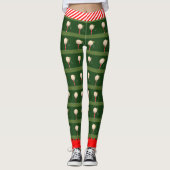 Golf Kerst T-shirt Leggings (Voorkant)