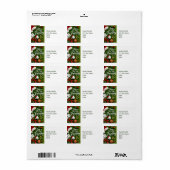Golf Kerst thema Etiket (Full Sheet)