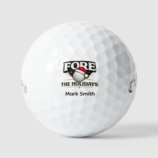 Golf Kerst thema Golfballen (Voorkant)