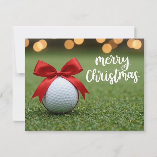 Golf Kerst thema op green voor golfer (Voorkant)
