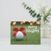 Golf Kerst thema op green voor golfer (Staand voorkant)