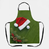 Golf Kerst thema op groen gras Schort (Voorkant)