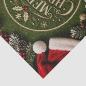 Golf Kerst thema op groen gras Tissuepapier (Detail)