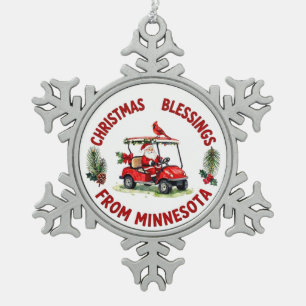 Golf Kerst Thema voor Boom Minnesota Ornament