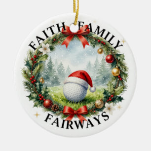 Golf Kerst Thema voor Boomornament Keramisch Ornament