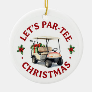 Golf Kerst Thema voor Boomornament Keramisch Ornament