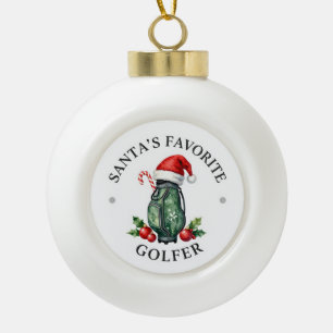 Golf Kerst Thema voor Boomornament  Keramische Bal Ornament