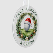Golf Kerst Thema voor Boomornament Ornament (voorkant)
