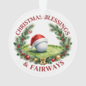 Golf Kerst Thema voor Boomornament Ornament (achterkant)