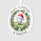 Golf Kerst Thema voor Boomornament Ornament (voorkant)