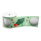 Golf Kerst Vakantie Gift Satijnen Lint (Spoel)